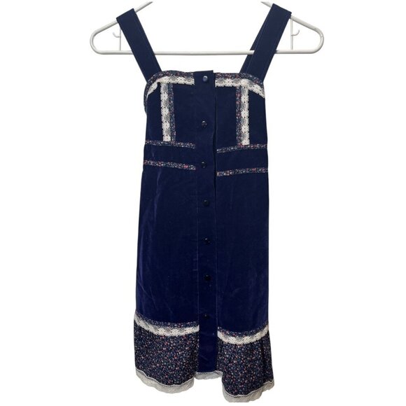 Vintage O Suzanna Velvet Prairie Dress | Size 7 - Picture 1 of 2